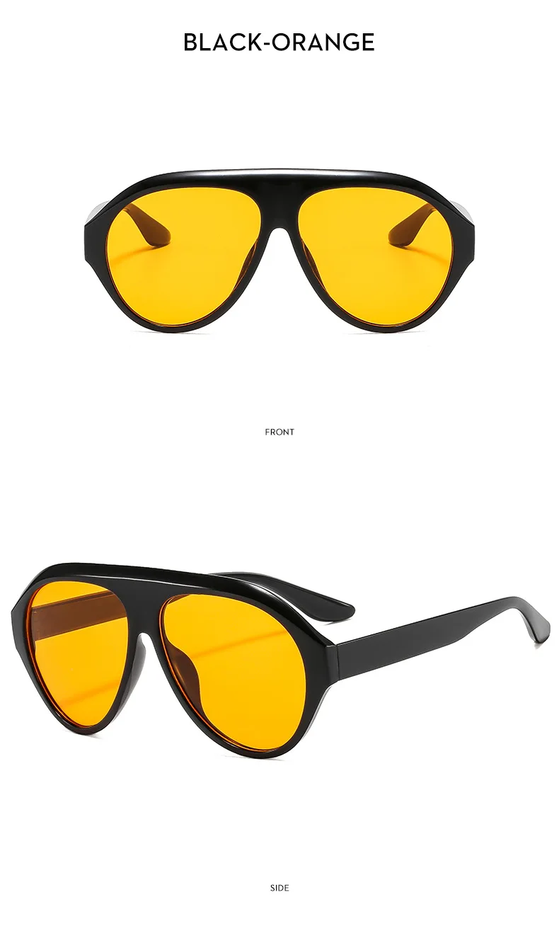 Trend Oversized Frame Pilot Luxury Designer Women's Sunglasses Retro Design Men Sunglass Punk Outdoor Travel Drive Shades UV400