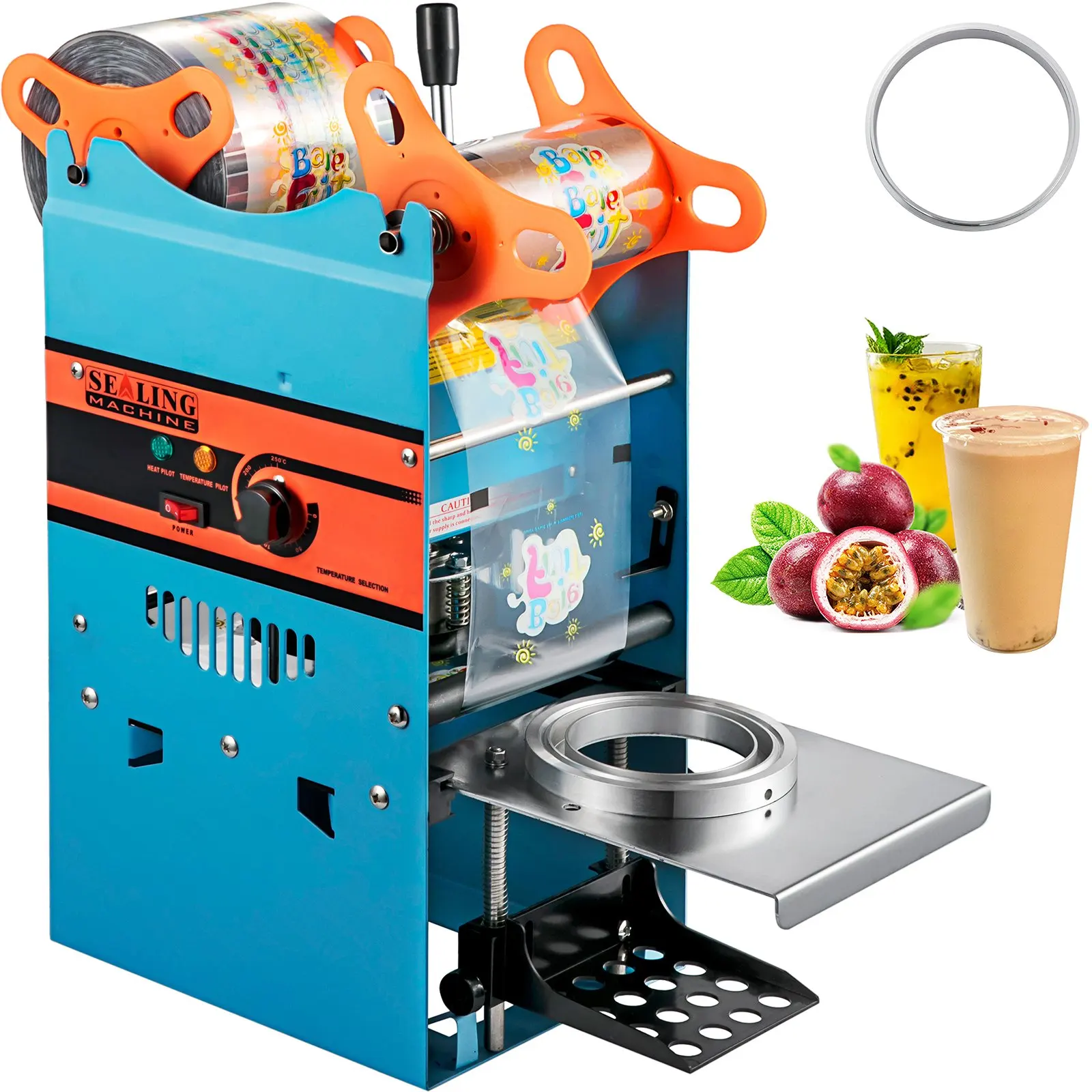 

Manual Cup Sealing Machine 300-500 Cups/Hour Accurate Control Panel Heavy Duty for 90/95 MM Diameter Drinks Cup Sealer Machine