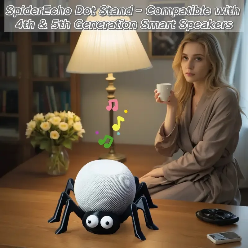 Spider-Themed 3D Printed Smart Speaker Display Stand