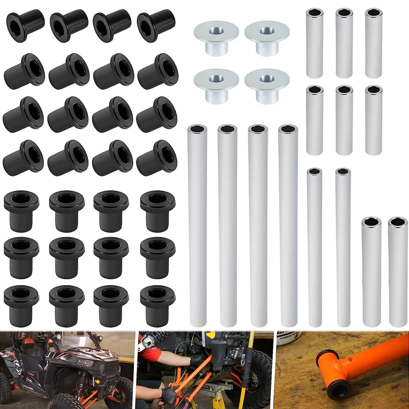 Heavy Duty HDPE A Arm Bushing Kit Fits for Polaris RZR 800 / RZR S 800 / RZR 4 800 [2008-2014],  Bushings for Front and Rear all front control arm a arm bushings for polaris rzr 900 xp 4 jagged x 2011 2014