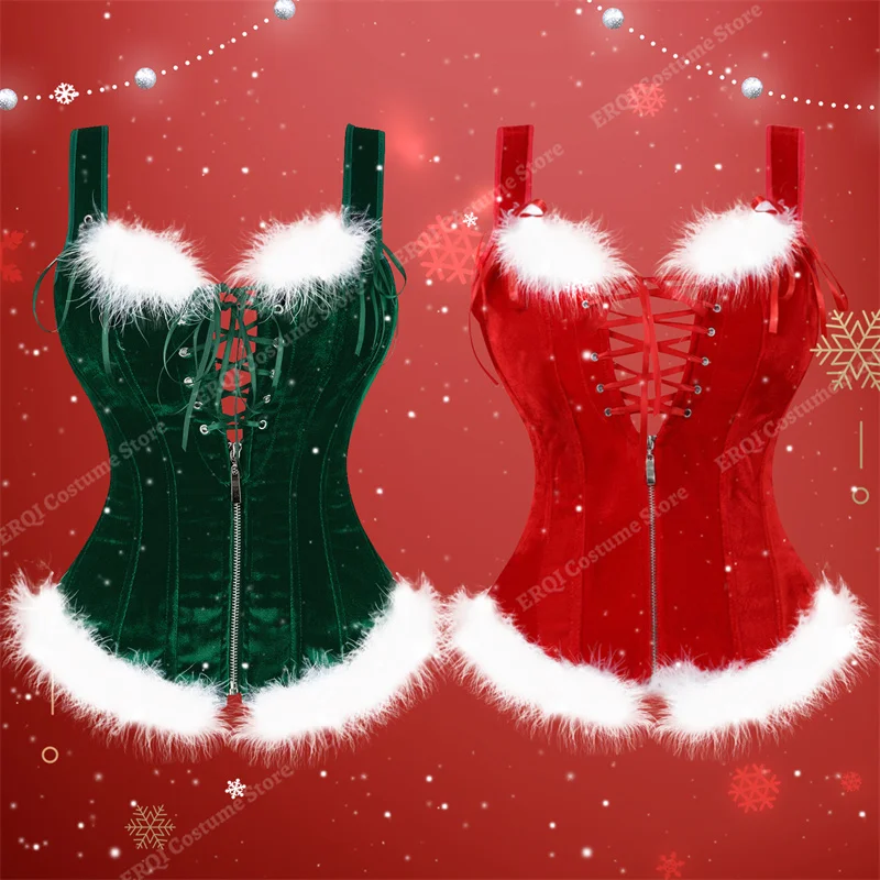 Corset-Top-with-Straps-Christmas-Corset-Plus-Size-Red-Overbust-Corset