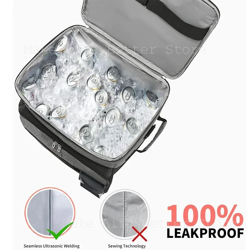 Cooler Bag Outdoor Refrigerator Ice Box Outdoor Thermal Cooler Box Trolley Wheels Camping Portable Cooler Warm Refrigerator