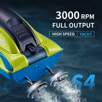 2.4G RC Boat S4 15km/h Dual Motor Waterproof High-speed Boat Summer Outdoore Water Remote Control Ship Toys Gifts Boys 2