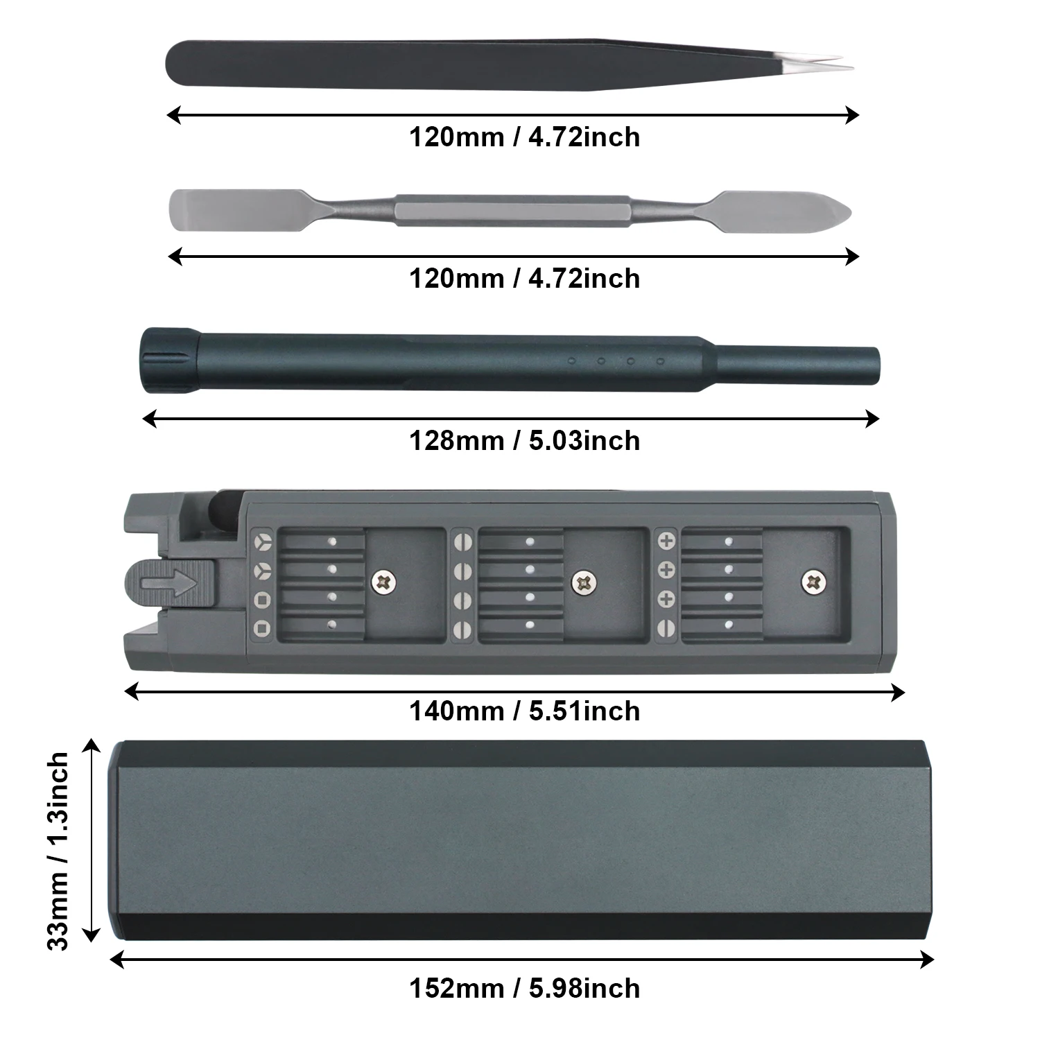 Precision Screwdriver 44 in 1 Set of Repair Tools Magnetic Storage Box Design Suitable for Electronic Products Glasses Tool Kit - 4