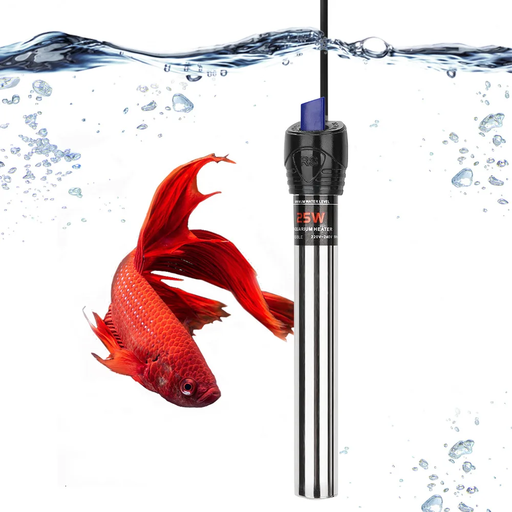 Resun Rs25w/50w/100w/200w/300w Aquarium Heating Rod Fish Tank Constant