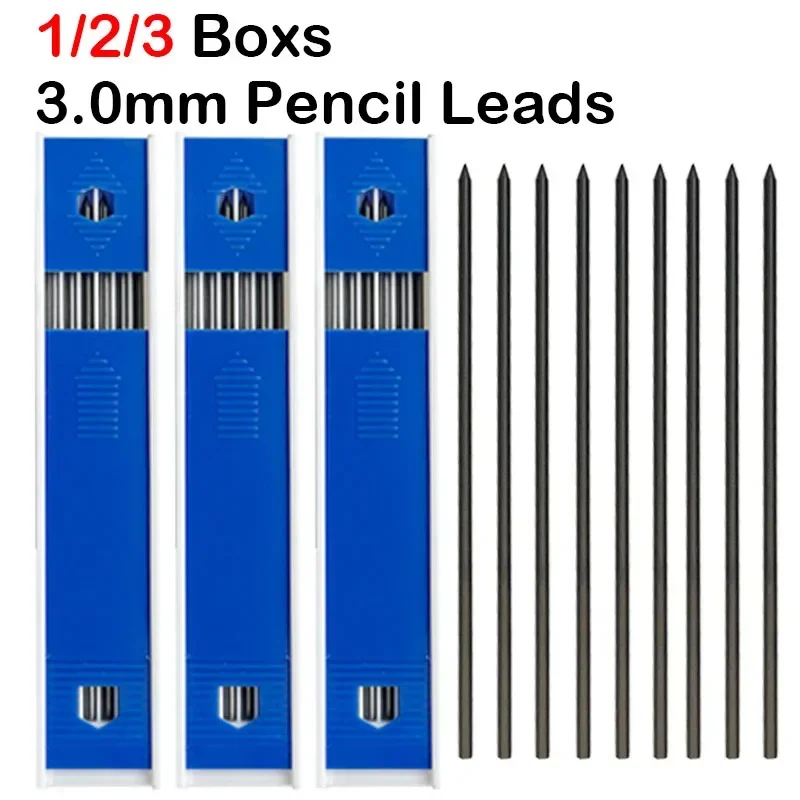 

1/2/3 Boxs 3.0mm HB Replacement Refill Leads Refill Writing For Mechanical Automatic Pencils Stationary School Office Supplies