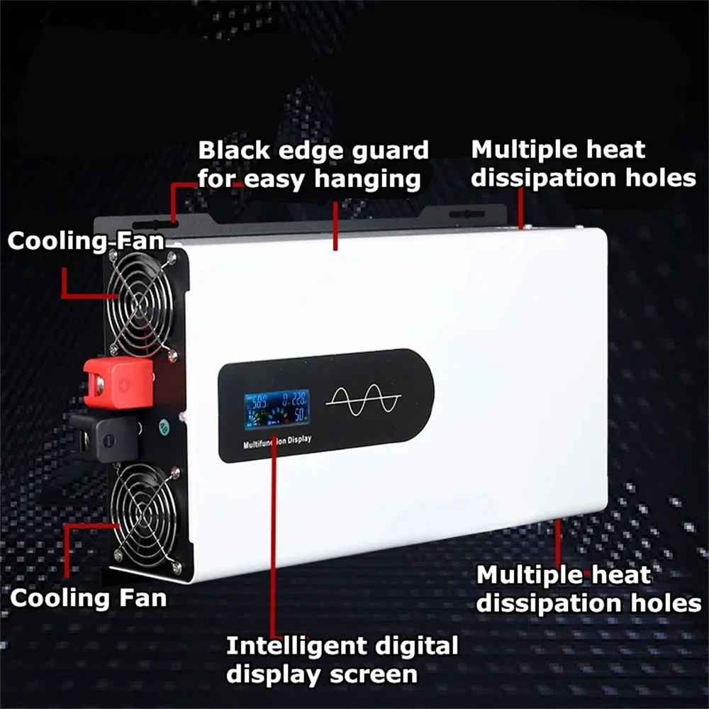 Pure Sine Wave Inverter 12V 24V 48V 60V To AC 220V 110V 8000W 10000W 12000W Car Inverters Solar Off Grid Inverters Power Supply