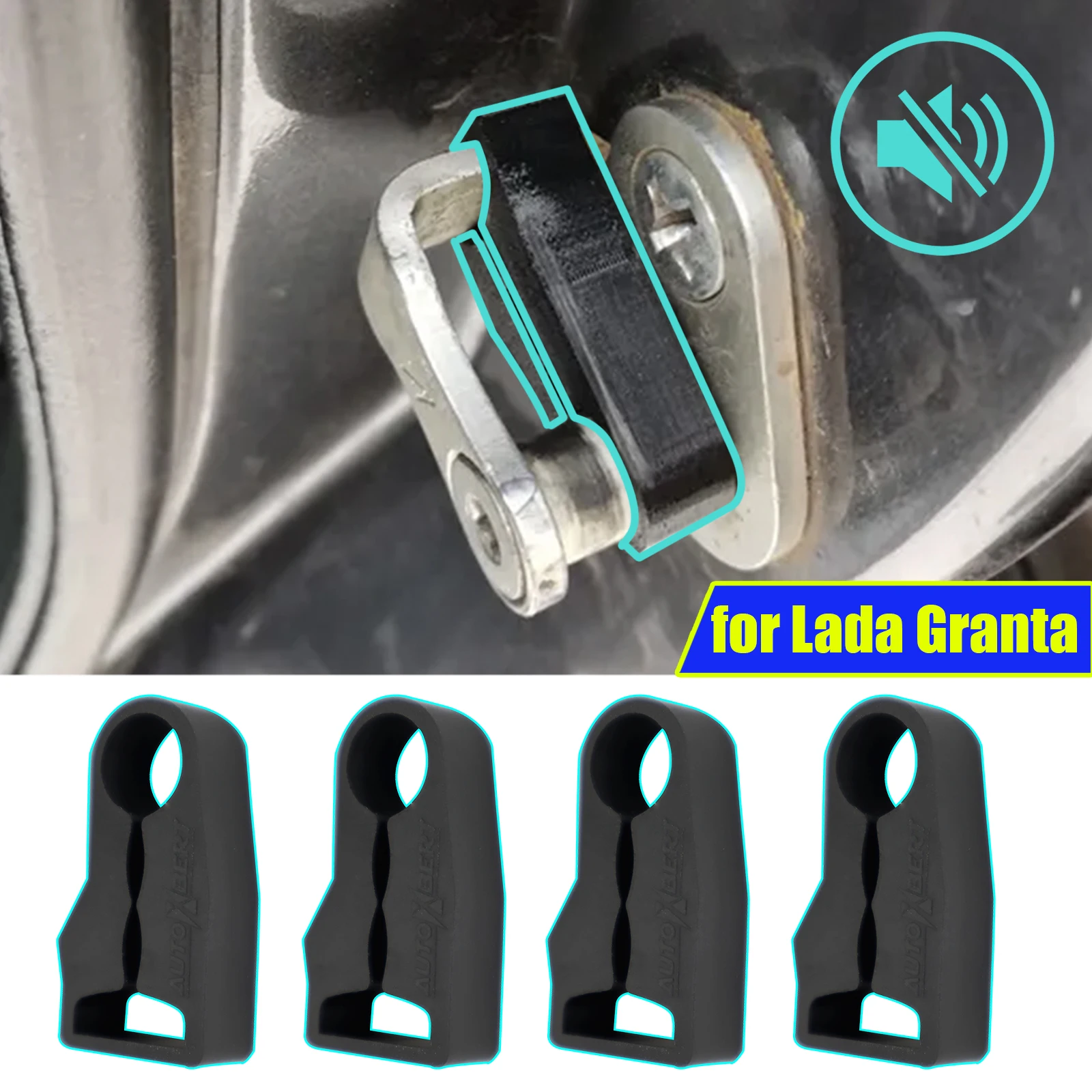 Sound Damper Door Lock Buffer For Lada Granta Kalina Datsun Rattling STOP Soundproof Screaks Deaf Seal Deadener Deadening door lock damper