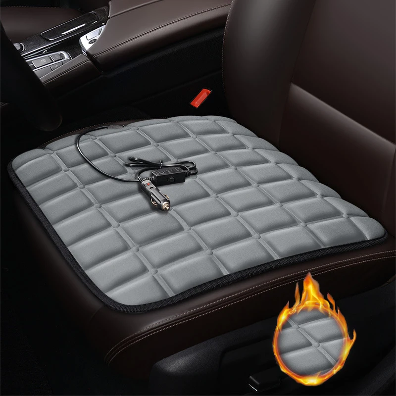 

New Heated Car Seat Cushion Seat Heater Winter Warm Auto Cushion With USB Charging Cigarette Lighter Office Heated Chair Mat
