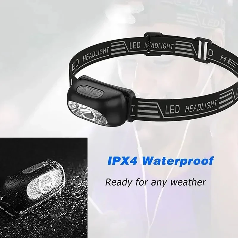 LED Headlamp Mini Waterproof for Night Fishing Camping