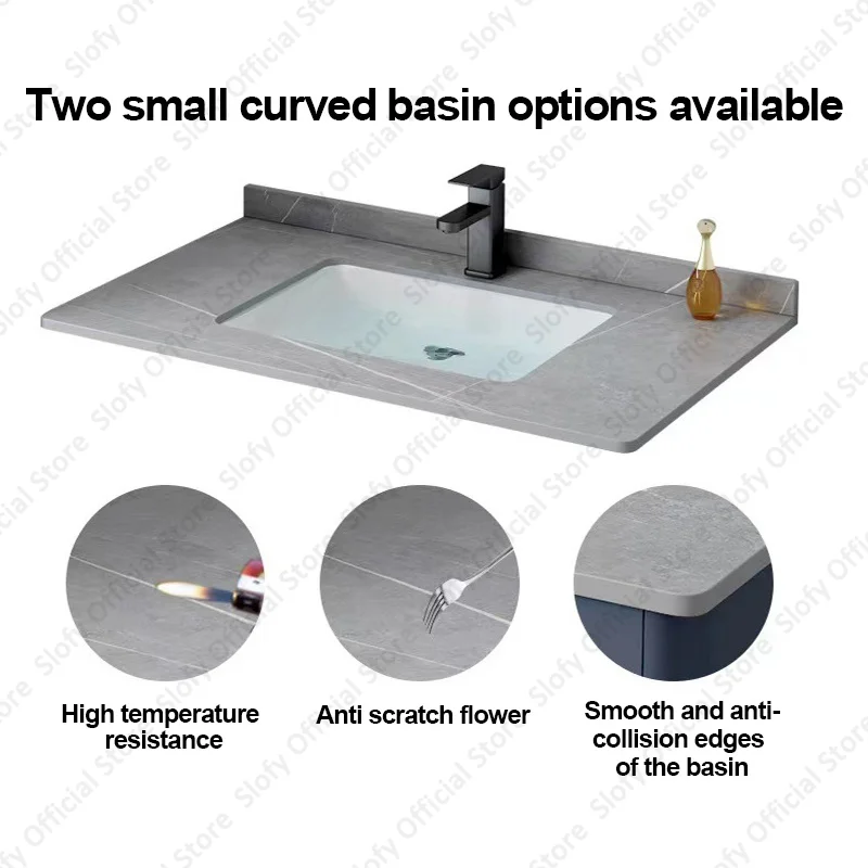 Multifunctional Bathroom Vanity Beauty Mirror Cabinet Integrated With Artistic Ceramic Vessel Sink Modern Bathroom Furniture