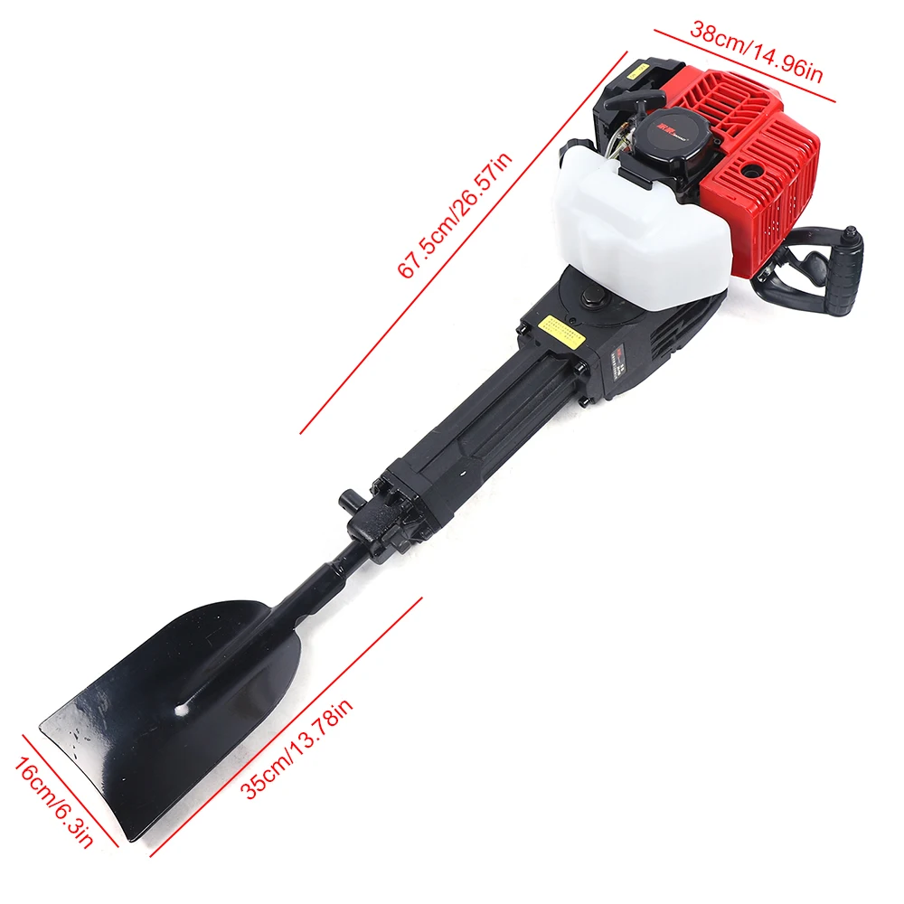 Handheld Trencher Digger Machine Gas Powered Excavator 52CC 2Stroke Garden Planting Digging Machines Rock drill 4