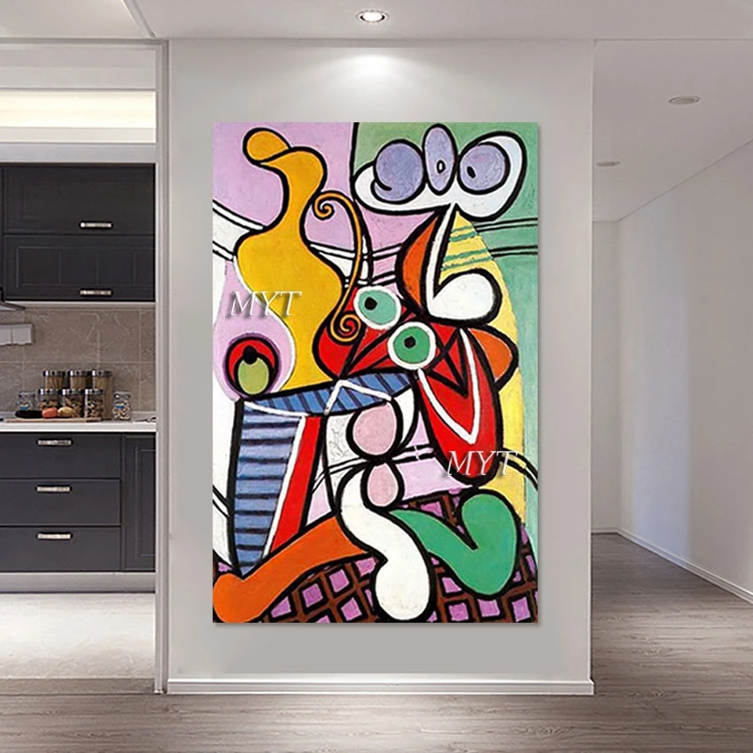 

Large Size Baby Room Wall Decoration Cartoon Art Picture Without Framed Abstract Colorful Design Handmade Oil Painting Artwork