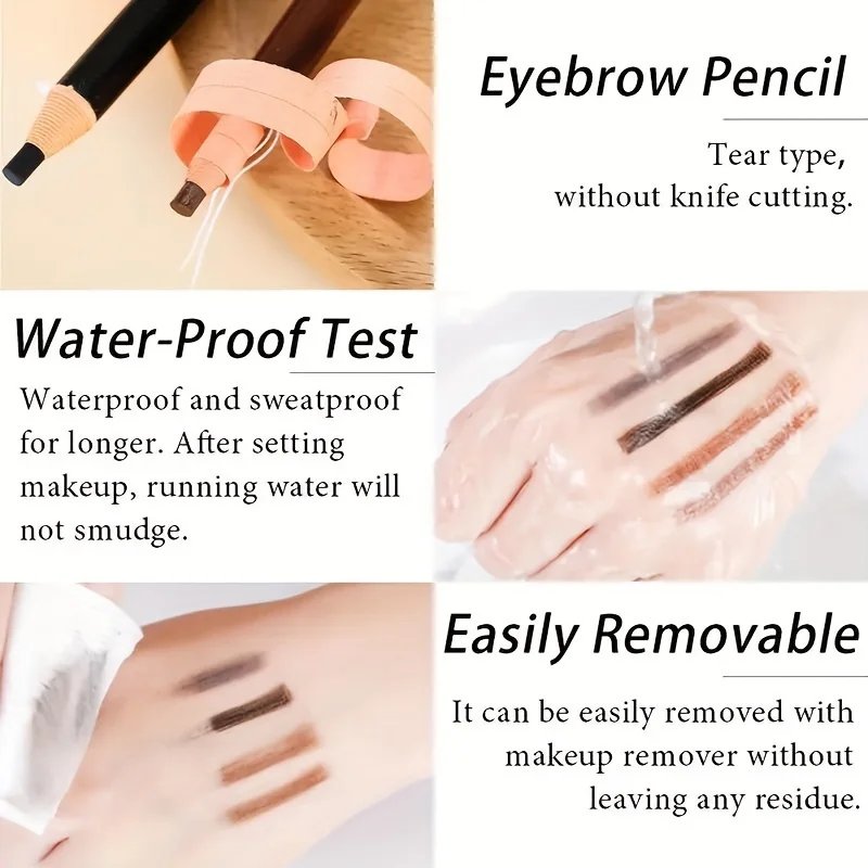 Tear-Off Pull Line Smudge-Proof Eyebrow Pencil