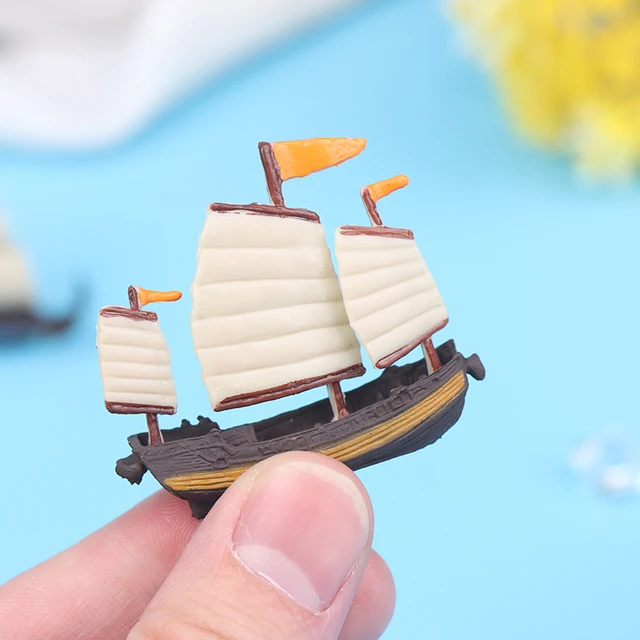 Operitacx 20 Pcs Fishing Boat Ornaments Miniature Boat Home Accessories  Sailboat Figure Mini Sail Boat Sea Fishing Boat Model Mini Fishing Boat  Model