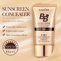 SADOER Gold Snail crème solaire BB fond de teint correcteur crème d'isolation hydratante SPF50 + PA +++ 40g 2