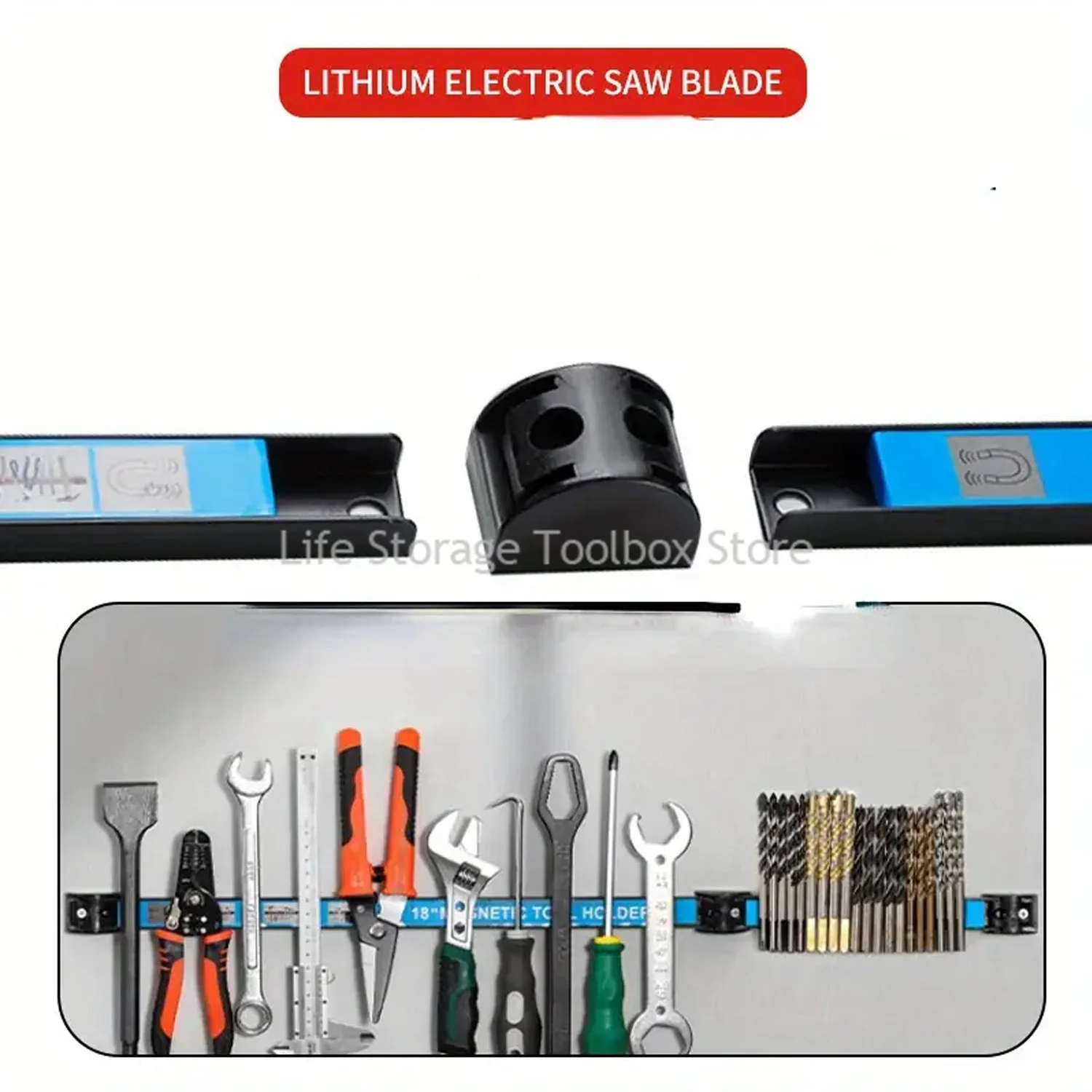 Heavy-duty Magnet Tool Bar Strip Rack tool organizer wrench organizer Garage Magnetic Tool Holder Wrench Organizer Wall Mounted Storage Bar Strip Rack