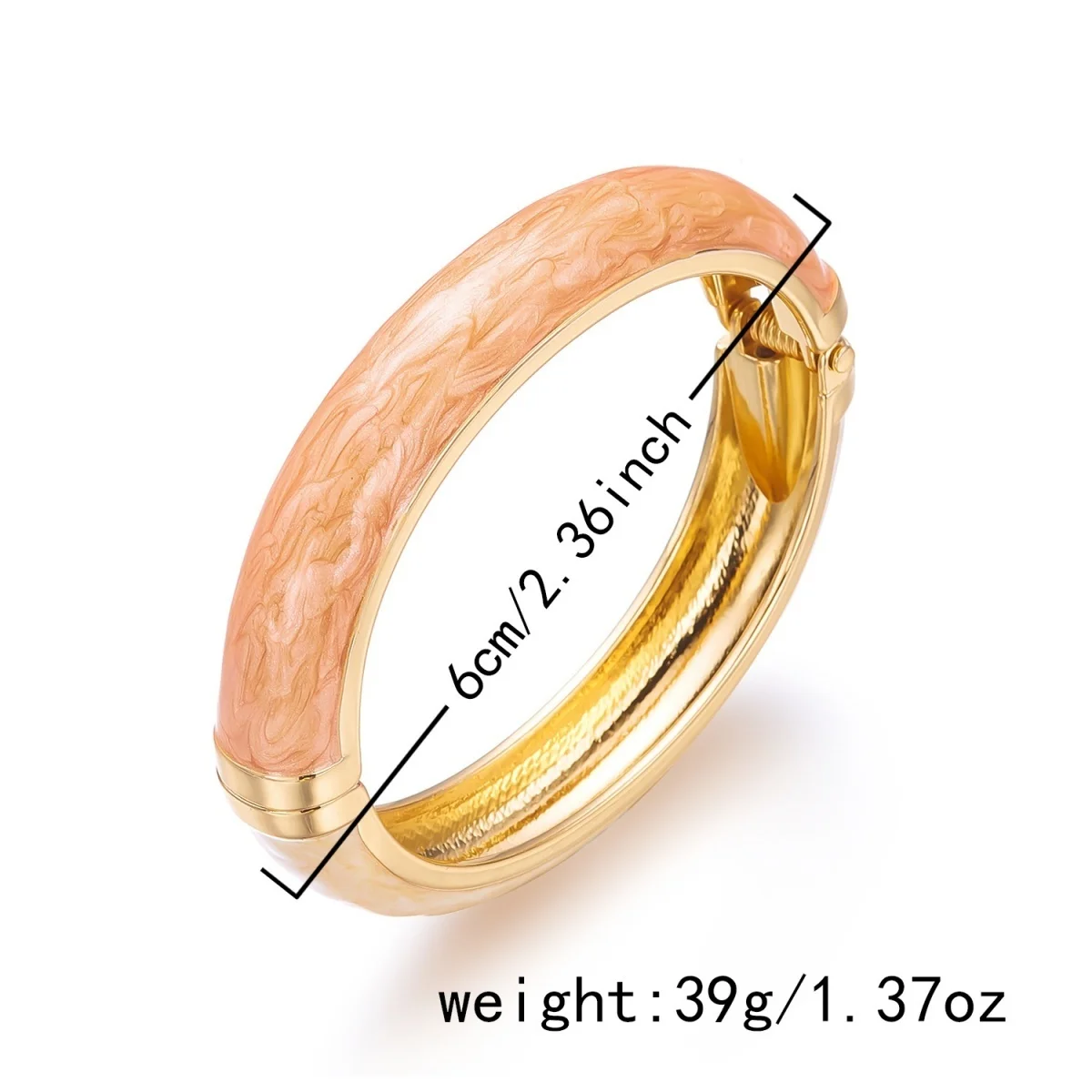 Vintage Emaille Unregelmäßige Bambusgelenk-Armbänder für Damen und Herren Punk Bunte Öltropfen Geometrische Manschetten-Armreifen Modeschmuck – Detail 12