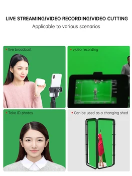Portable Large Chromakey Green Screen Backdrop with Stand Photography Background. 2