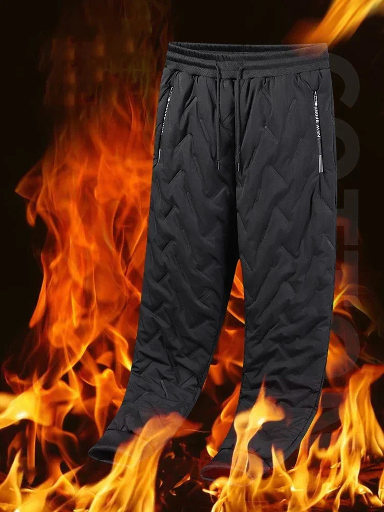 Description Picture 3 of itemNew Men Winter Warm Lambswool Thicken Sweatpants Men Outdoors Leisure Windproof Jogging Pants Brand High Quality Trousers Men