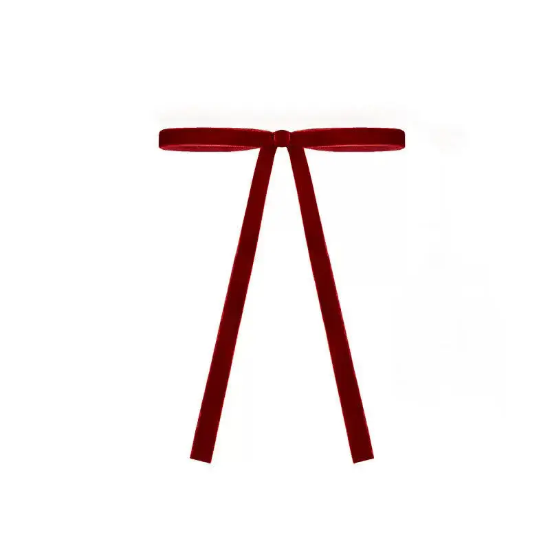 10pcs/set Red Christmas Bow Mini Xmas Tree Bowknot Pendant Ornaments For Home Decoration New Year Party DIY Gifts