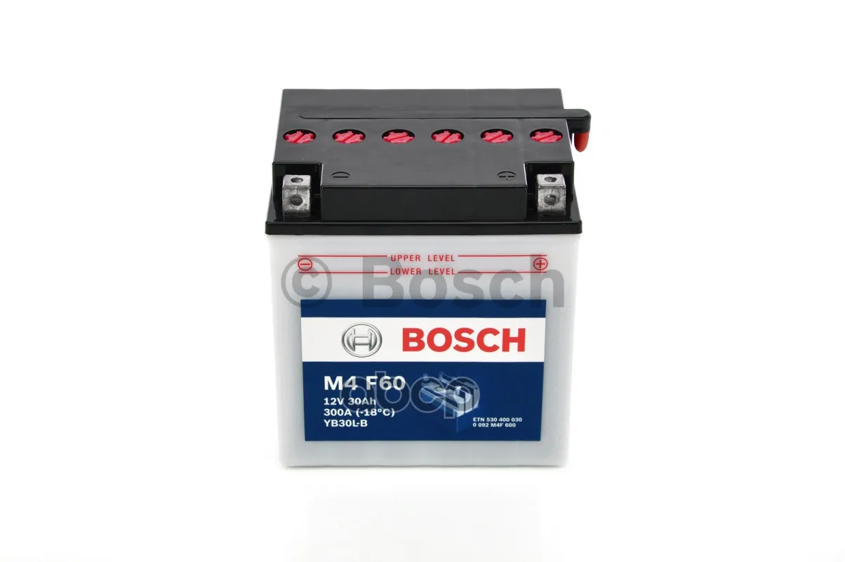 0 092 M4f 600_аккумуляторная Батарея! Евро 30ah 300a 168/132/176 Yb30l-B Moto Bosch арт. 0092M4F600 |
