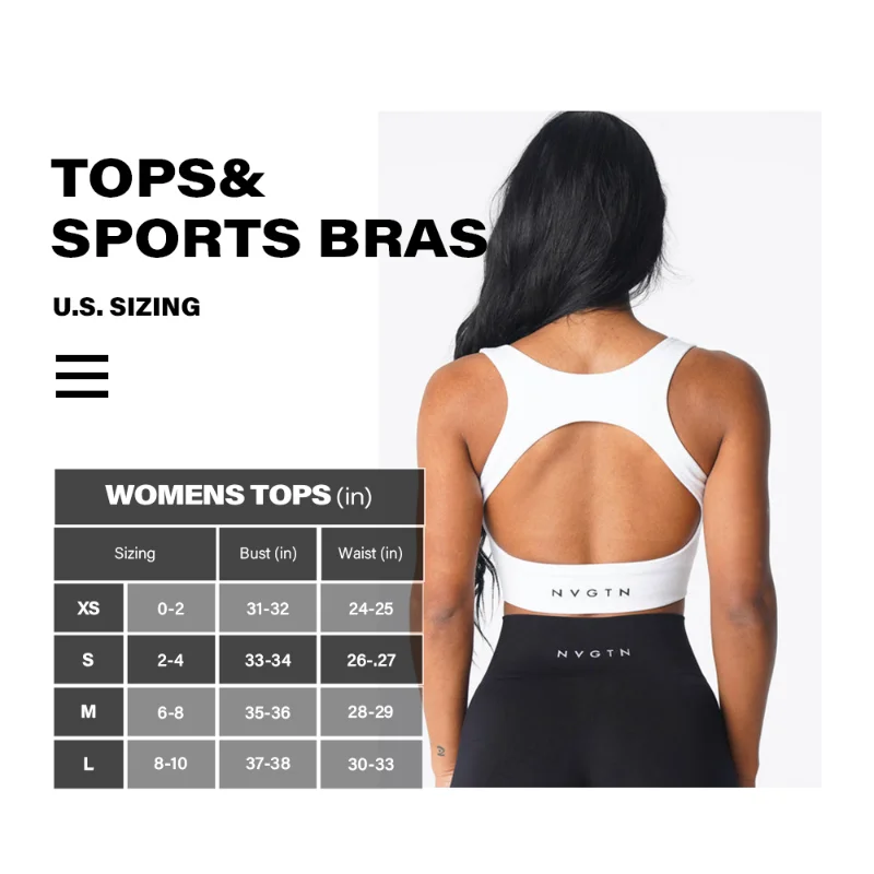 NVGTN Eclipse Seamless Bra Spandex Top Mulher Fitness Elástico