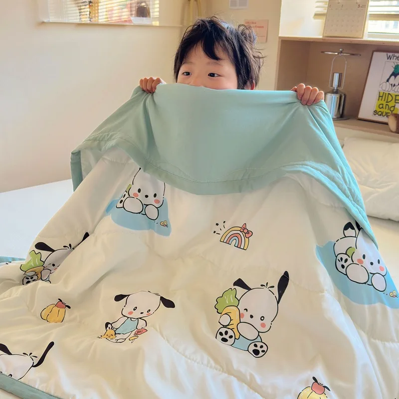 

Kawaii аниме Sanrio мультфильм детское летнее одеяло Hello Kitty Kuromi кондиционирование воздуха крутое одеяло удобное одеяло для сна