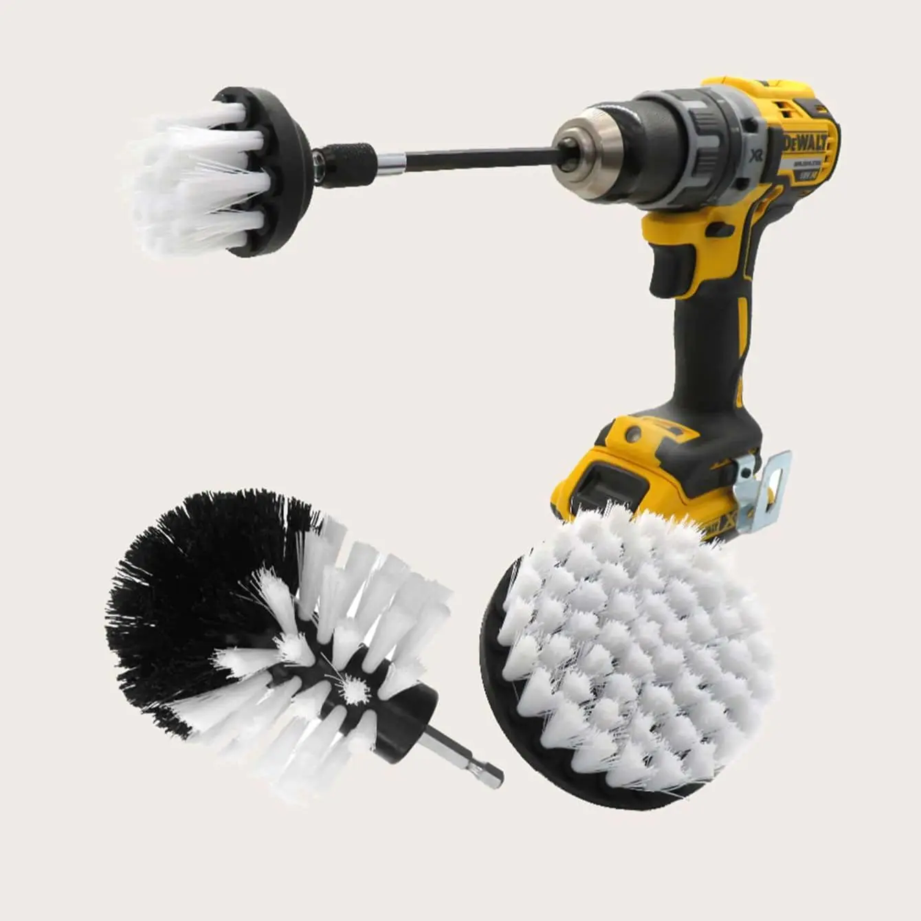 3Pcs/Set Electric Scrubber Brush Drill Brush Kit Plastic Round Cleaning Brush For Carpet Glass Car Tires Nylon Brushes 2