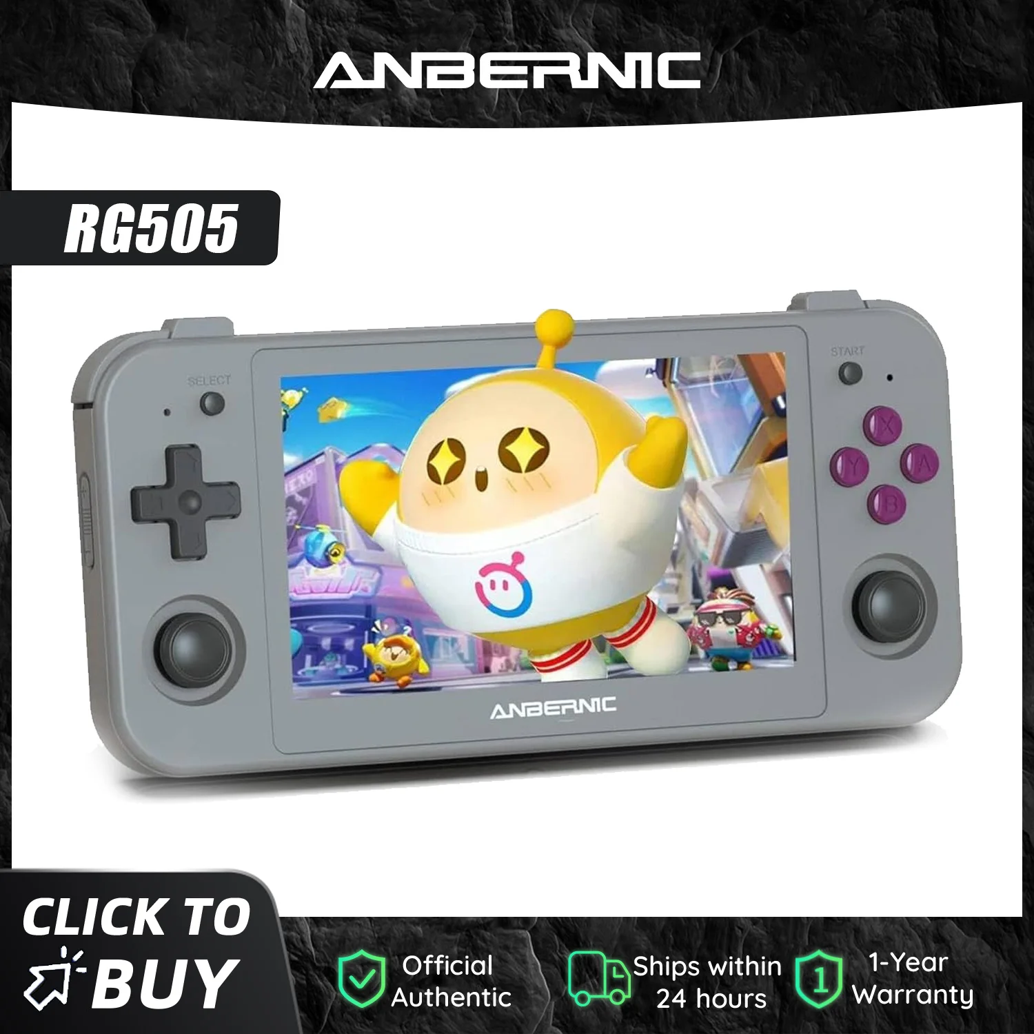 Anbernic RG505 New Handheld Game Console Android 12 System Unisoc Tiger T618 4.95-INCH OLED With Hall Joyctick OTA Update
