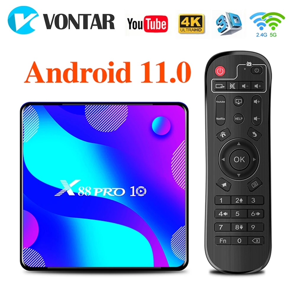 VONTAR X88 PRO Android 10.0 Smart TV Box Android 10 4G 64GB 128GB TVBOX