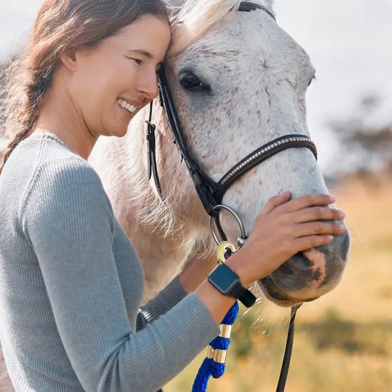 Horse Rope 6.5ft Training Lead With Trigger Bull Snap Strong Cord For Effective Handling Long Walking Lead For Equestrian Sports 3