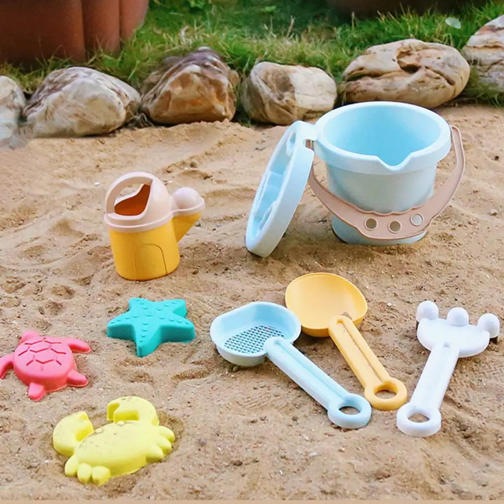 

9Pcs/Set Novelty Kid Beach Toys with Bucket Sand Digging Tools Safe Hand-eye Coordination