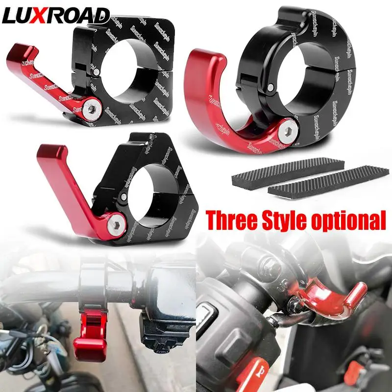 CNC Helmet Hook Holder Motorcycle Glove Support Storage Bag Hanger 21-28mm Handlebar Bicycle Scooter Multi-functional Accessorie