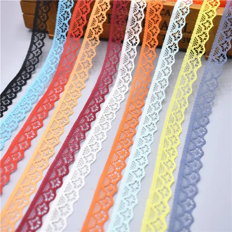 Lace Ribbon 10 yards Lace Ribbon Tape Width 14MM Trim Fabric DIY Embroidered For Sewing Wedding dress Decoration african lace fabric