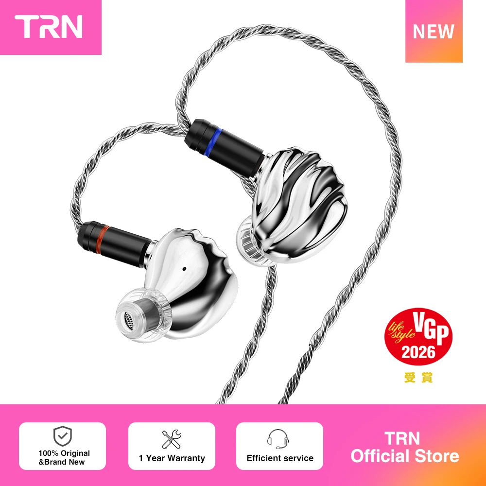 TRN SHELL Four-Unit Dynamic Driver Planar Hybrid Headphones Triple Dynamic + Planar Acoustic Architecture Headphones