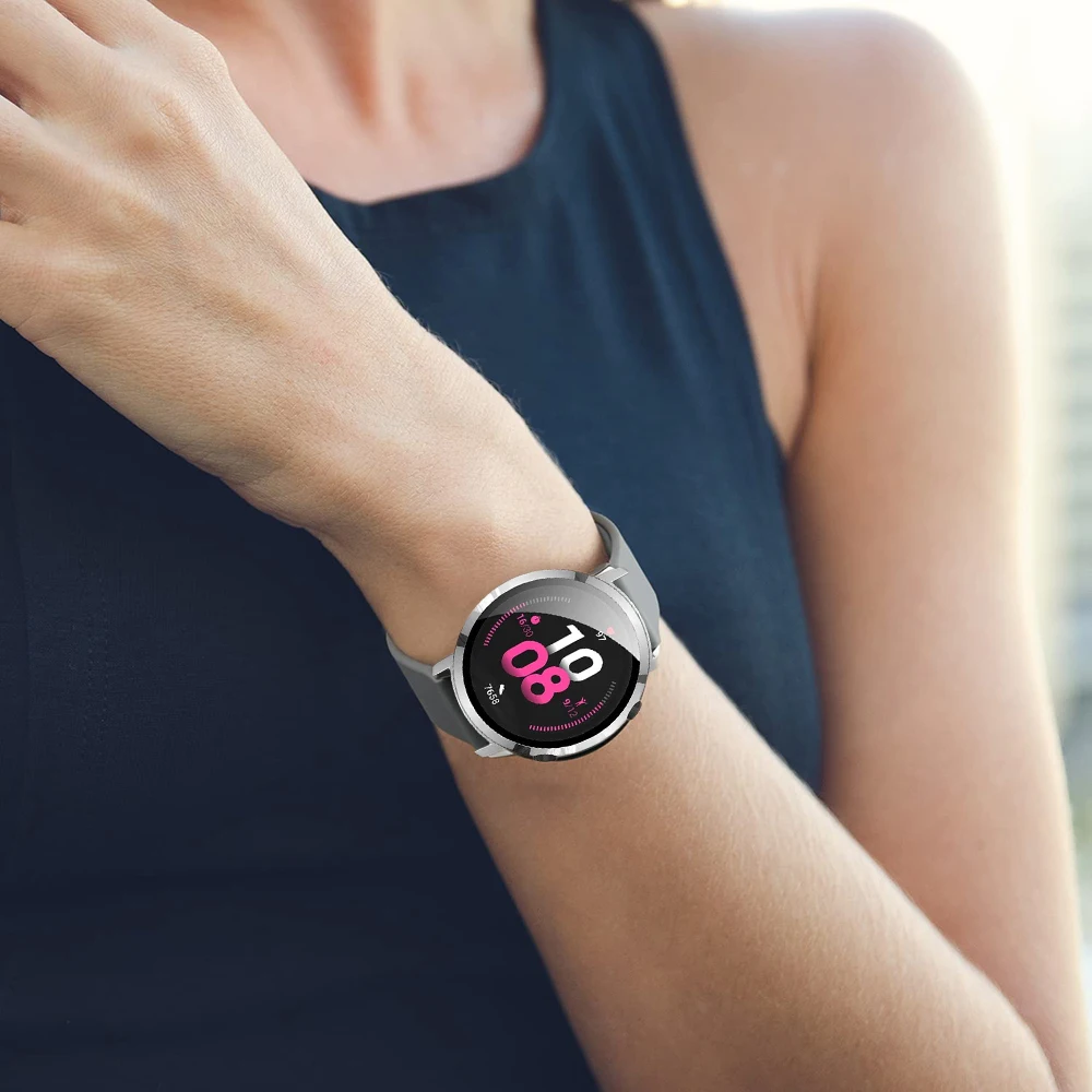 Premium Tempered Glass Watch Case with Full Coverage Bumper Screen Protector