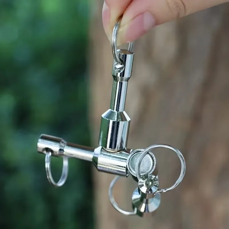 1/20pcs Strong Magnetic Keychain with Metal Ring Anti Loss Keys Wall-mounted Heavy Duty Magnet Hooks Home Office Storage Racks