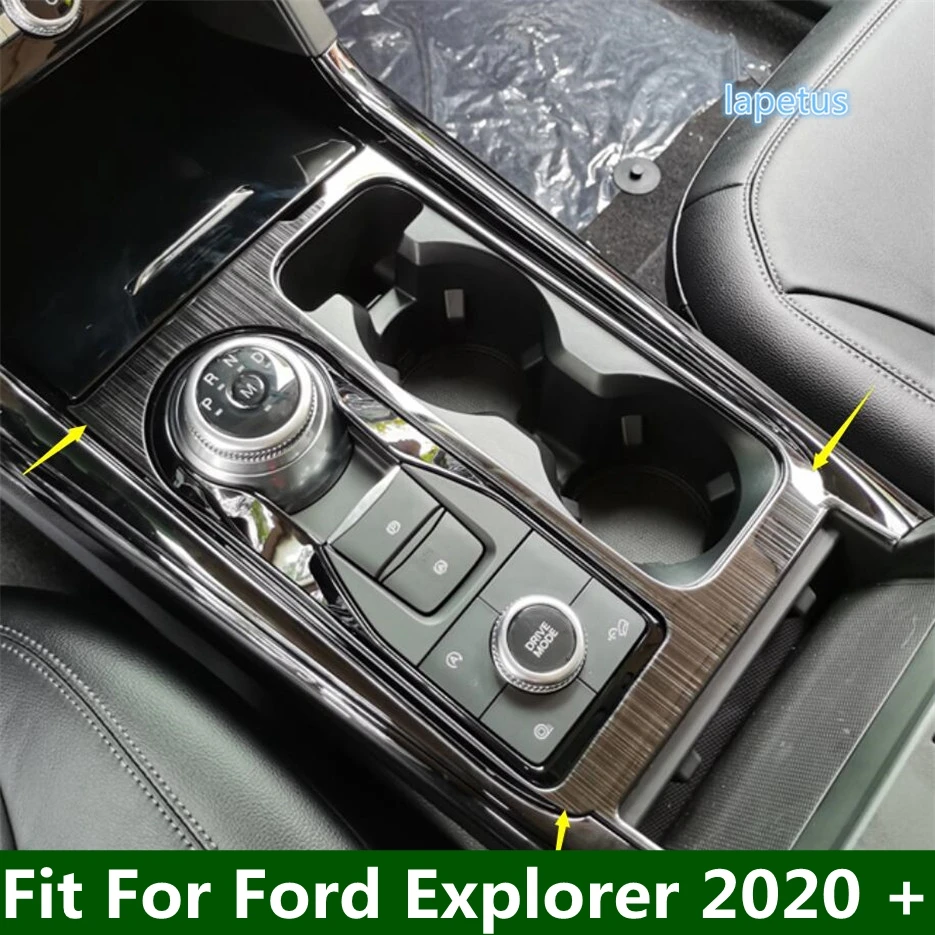 

Transmission Gear Shift Panel Water Cup Holder Frame Cover Trim LHD Fit For Ford Explorer 2020 - 2022 Modification Accessories