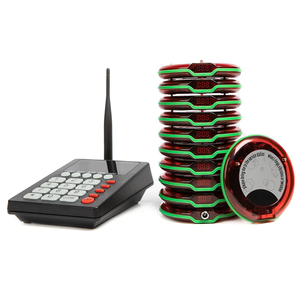 Restaurant Pager Wireless Calling System 10 or 20 Coasters Buzzer ...