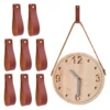8pcs Wall Hook Storage Strap Hanger Artificial Leather Curtain Rod Holder Shelf Home Decoration 1