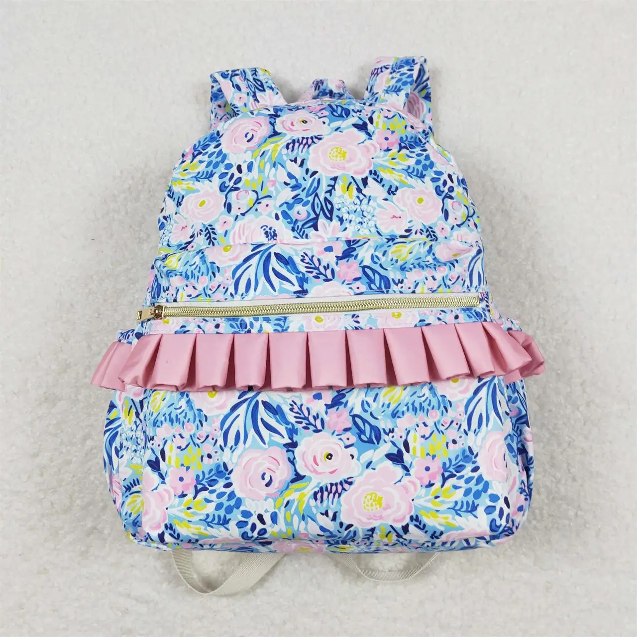 Wholesale Baby Girl Backpack Floral Ruffle Daypack Toddler Children Outdoor Portable Kids Flower Boutique School Bag 3