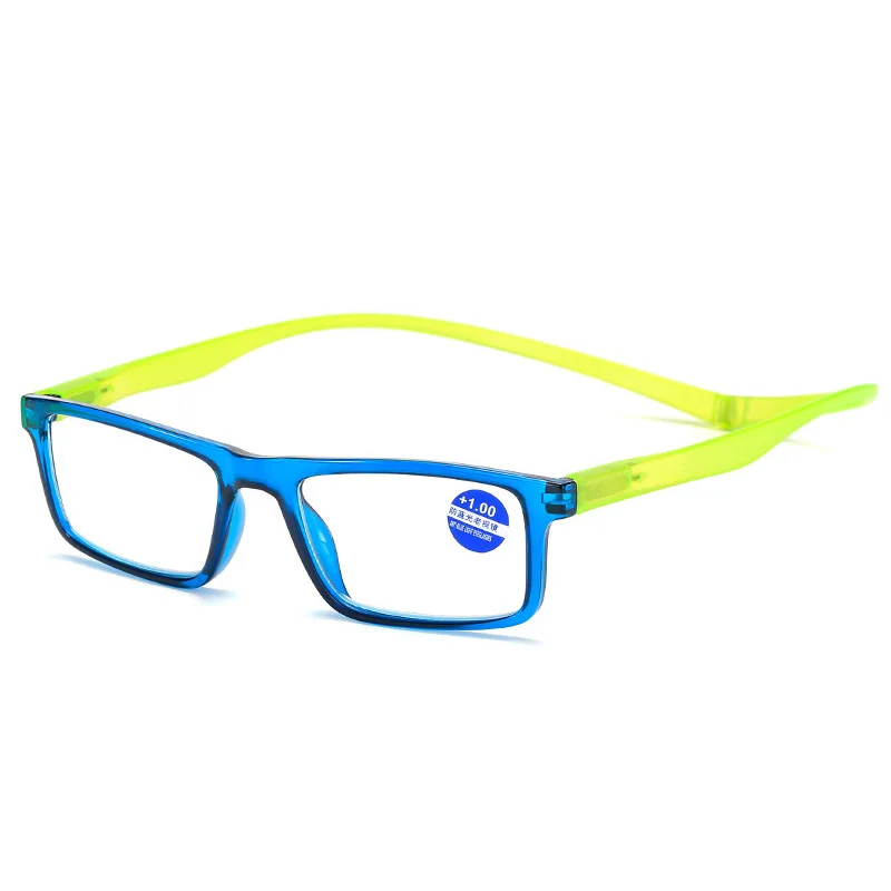 Lunettes Loupe De Vue Lecture - Monture Bleue Et Noire - Avec Cordon - Adulte Unisexe