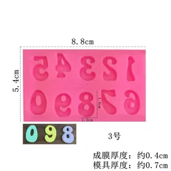DIY Silicone Mold for Chocolate, Cookie, and Cake Decorations - Arabic Numerals & English Alphabet Design (Mold-C)