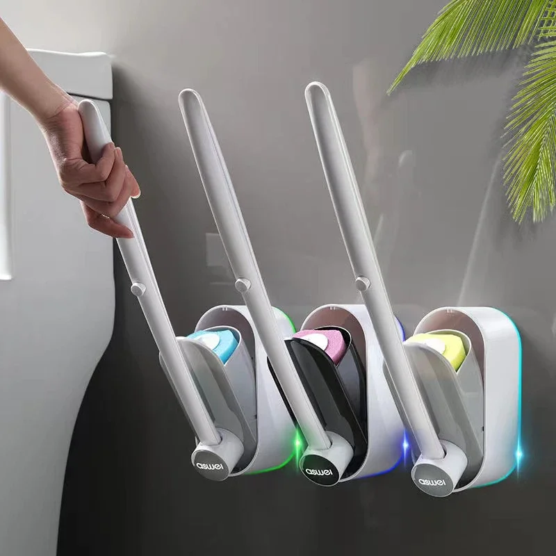 

Disposable Toilet Brush Long Holder Bathroom Toilet Cleaner Brush Home Cleaning Tool WC Bathroom Accessories with Refill Heads