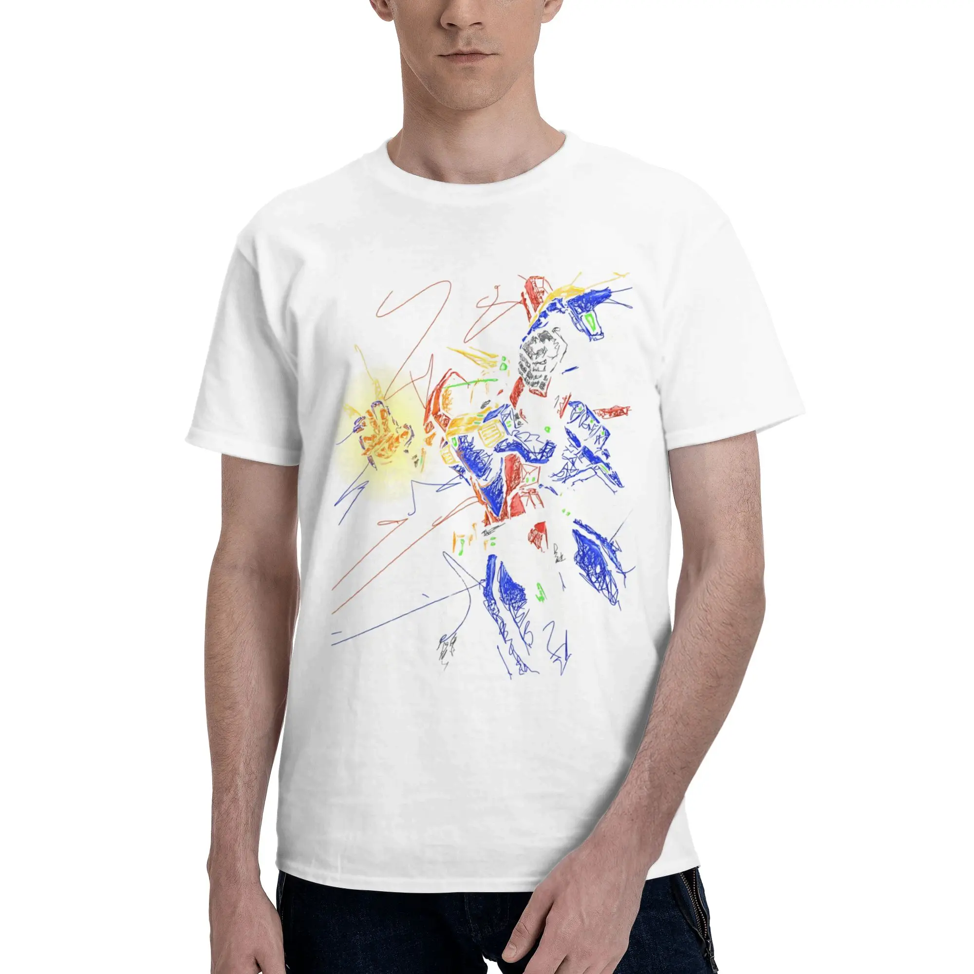 Gundam Graphic 100% Cotton Funny T-Shirt