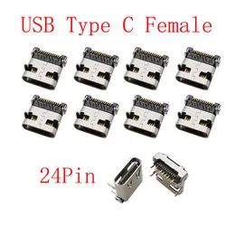 USB Type C Female Jack Charging Port Connectors - Pack of 10 (R 24Pin)
