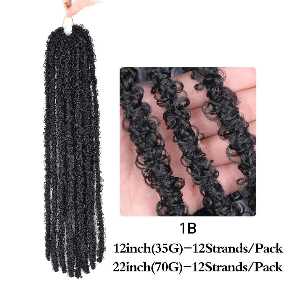 Butterfly Locs Crochet Hair Extensions Locks Braid Synthetic Hair 9