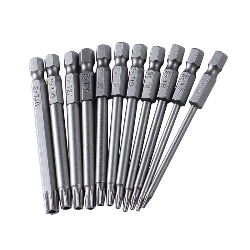 

11Pieces Torx Screwdriver Bit Impact T7 T8 T9 T20 T25 T27 T30 T40 Dropship