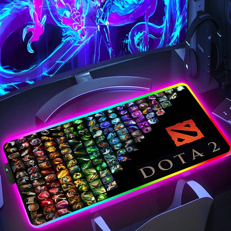 DOTA2 ӿ  LED Ʈ, Ÿ 2 ӿ LED Ʈ 콺 е, RGB  å Ű 콺 е, ǻ ׼